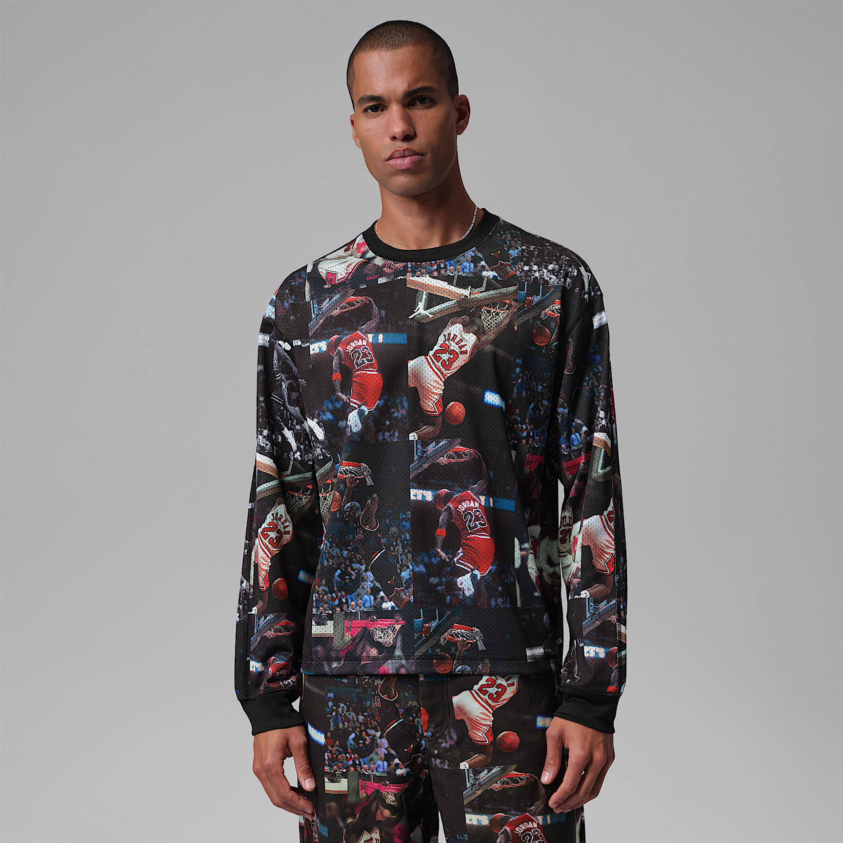 Jordan Flight Men's Printed Long-Sleeve Jersey. Nike.com